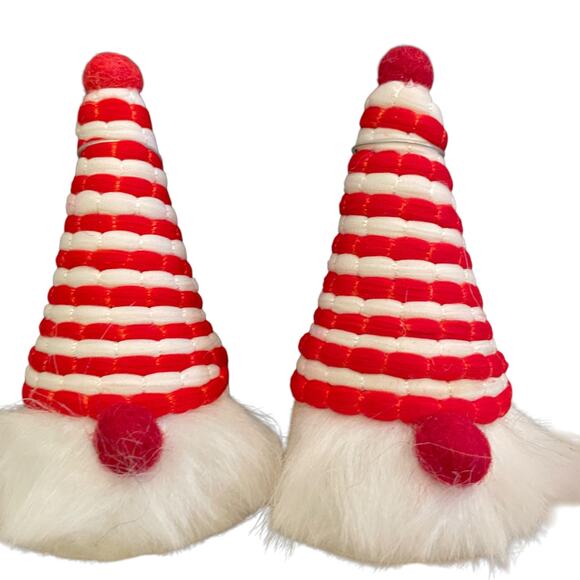 Set of 2 Christmas Bottle Stoppers Holiday Red & White Peppermint Stripe New - Picture 3 of 8